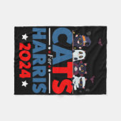 Katzen für Harris 2024 - Kamala Harris Halloween M Fleecedecke (Vorderseite (Horizontal))