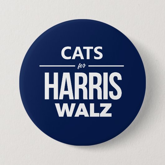 Katzen für Harris Walz Button (Vorderseite)