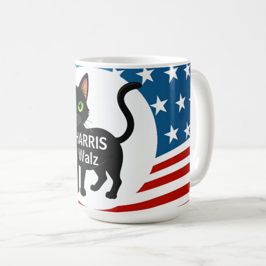 Katzen für Harris/Walz-Design-Tasse Kaffeetasse (VorderseiteRechts)