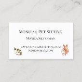 Katzen für Haustiere Schulung für Wasserfarben Visitenkarte (Rückseite)