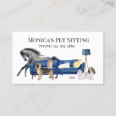 Katzen für Haustiere Schulung für Wasserfarben Visitenkarte (Vorderseite)