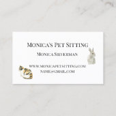 Katzen für Haustiere Schulung für Wasserfarben Visitenkarte (Rückseite)