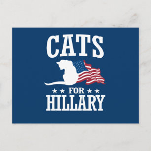 KATZEN FÜR HILLARY POSTKARTE