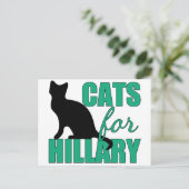 Katzen für Hillary Postkarte (Stehend Vorderseite)
