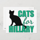 Katzen für Hillary Postkarte (Vorne/Hinten)