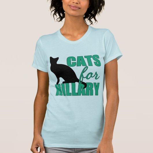Katzen für Hillary T-Shirt (Vorderseite)