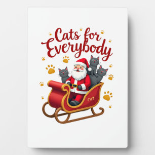 Katzen für jeden Katzen-Weihnachten Hässliches Wei Fotoplatte