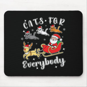 Katzen für jeden lustigen Weihnachtsanzug Mousepad