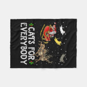 Katzen für jeden Weihnachts Cat Spaß Xmas Frauen S Fleecedecke (Vorderseite (Horizontal))