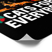 Katzen für jeden Weihnachts Cat Spaß Xmas Frauen S Poster (Ecke)