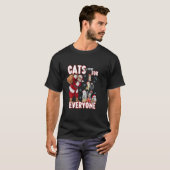 Katzen für jeden Weihnachtsbaum Santa Xmas Pajama T-Shirt (Vorne ganz)