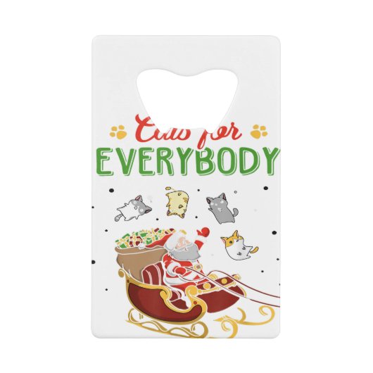 Katzen für jeden Weihnachtskater Lover Funny Geldbeutel Flaschenöffner (Vorderseite)