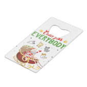 Katzen für jeden Weihnachtskater Lover Funny Geldbeutel Flaschenöffner (Rückseite Schrägansicht)