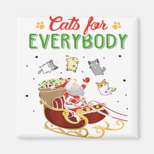 Katzen für jeden Weihnachtskater Lover Funny Magnet
