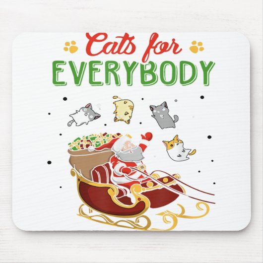 Katzen für jeden Weihnachtskater Lover Funny Mousepad (Vorne)