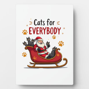 Katzen für jeden Weihnachtskatze Lustige Weihnacht Fotoplatte
