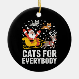 Katzen für jeden Weihnachtskatze Weihnachtsmann We Keramik Ornament