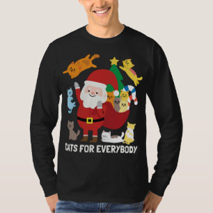 Katzen für jeden Weihnachtsmann Niedliche Weihnach T-Shirt