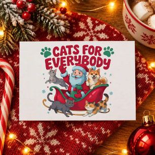 Katzen für jedermann Weihnachten Santa Schlitten X