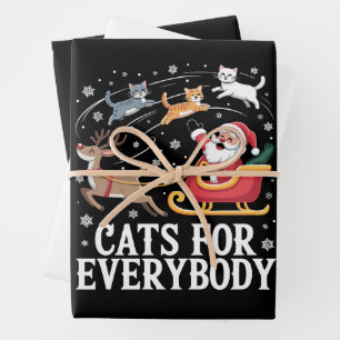 Katzen für jedermann Weihnachtskatze Lustige Weihn Geschenkpapier Set
