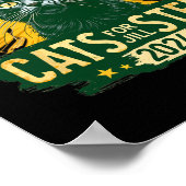 Katzen für Jill Stein für Präsident 2024 US Green  Poster (Ecke)