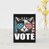 Katzen für Kamala Harris Abstimmung 2024 Karte (Gelbe Blume)