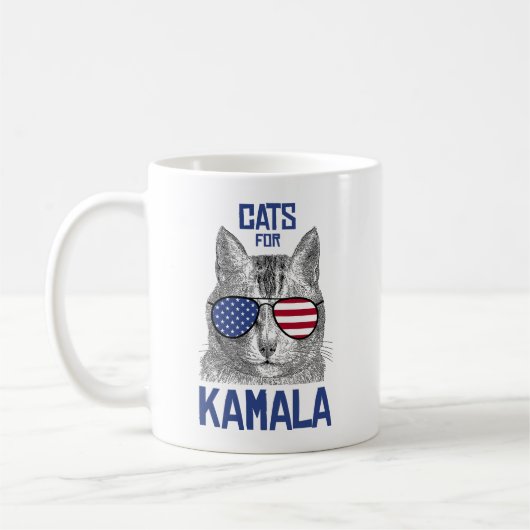 Katzen für Kamala Kaffeetasse (Links)