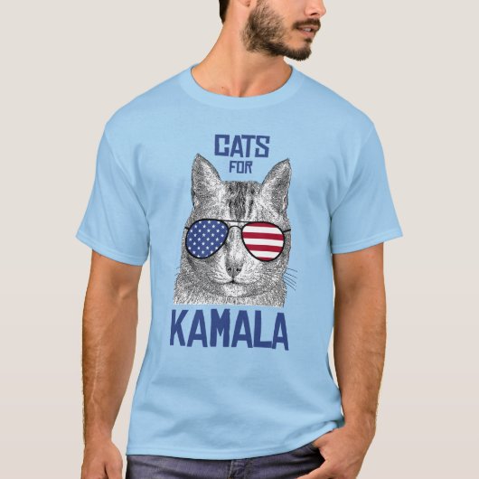 Katzen für Kamala T-Shirt (Vorderseite)