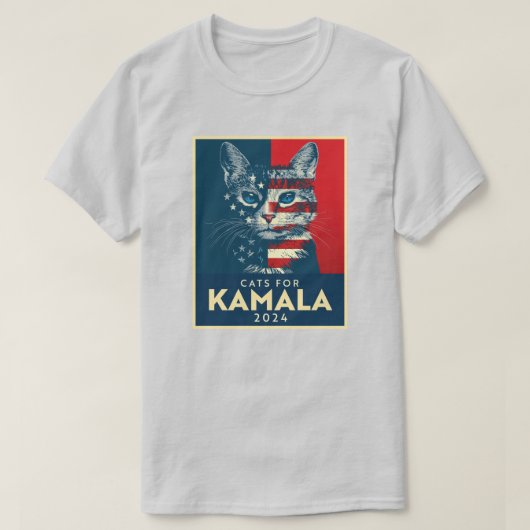 Katzen für Kamala T-Shirt (Design vorne)