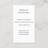 Katzen für Katzen, die sich auf der Suche nach ein Visitenkarte (Rückseite)