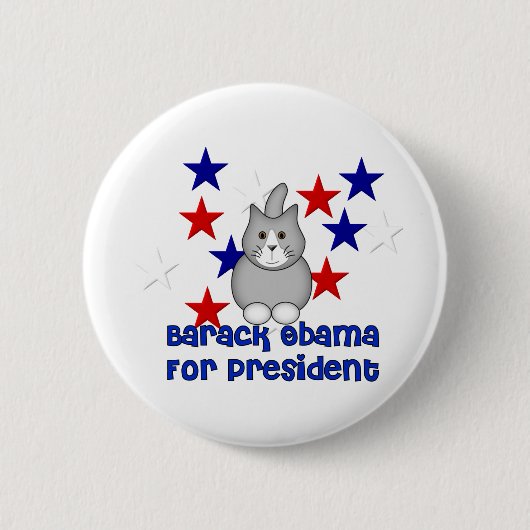 Katzen für Obama Button (Vorderseite)