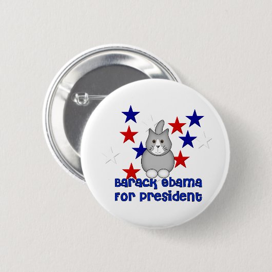 Katzen für Obama Button (Vorne & Hinten)