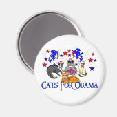 KATZEN FÜR OBAMA MAGNET (Vorderseite/Rückseite)