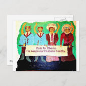 Katzen für Obama Postkarte (Vorne/Hinten)