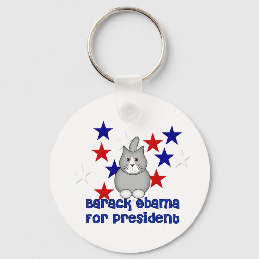 Katzen für Obama Schlüsselanhänger (Vorderseite)