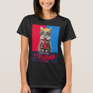 Katzen für Trump 2024 Funny T-Shirt für Vance Trum