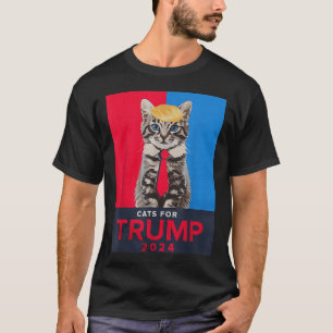 Katzen für Trump 2024 Funny T-Shirt für Vance Trum