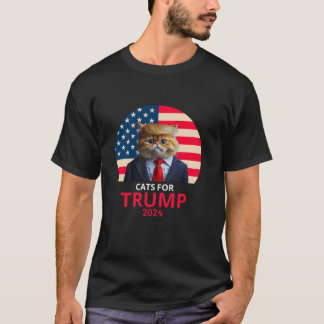 Katzen für Trump 2024 Funny T-Shirt für Vance Trum