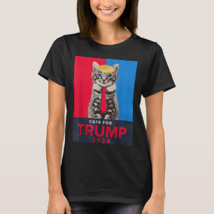 Katzen für Trump 2024 Funny T-Shirt für Vance Trum