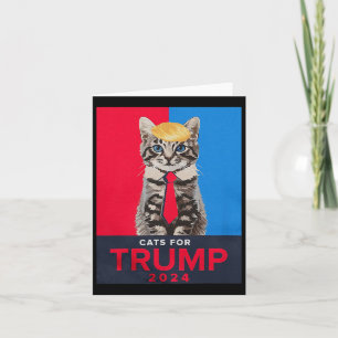 Katzen für Trump 2024 Funny T-Shirt für Vance Trum Karte