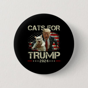 Katzen für Trump 2024 Funny Vote for Trump - Katze Button