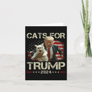 Katzen für Trump 2024 Funny Vote for Trump - Katze Karte