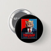 Katzen für Trump 2024 Funny Vote für Trump Katzen Button (Vorne & Hinten)