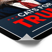 Katzen für Trump 2024 Funny Vote für Trump Katzen Poster (Ecke)