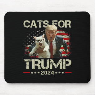 Katzen für Trump 2024 Lustig für Trump stimmen - K Mousepad