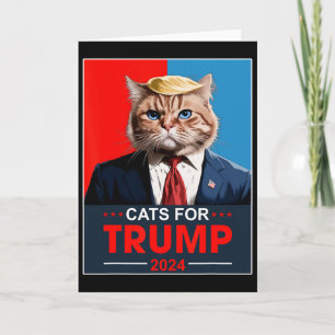 Katzen für Trump 2024 Lustig stimmen für Trump Kat Karte