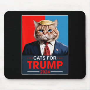 Katzen für Trump 2024 Lustig Wählen Sie für Trump Mousepad