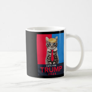 Katzen für Trump 2024 Lustiges T-Shirt für Vance T Kaffeetasse