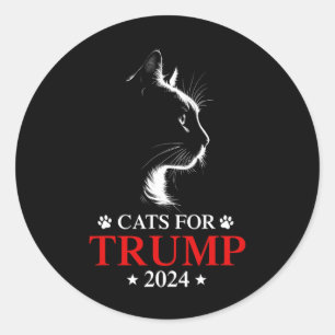 Katzen für Trump 2024-Wahl Macht Katzen wieder sic Runder Aufkleber