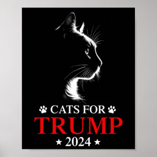 Katzen für Trump 2024-Wahlen machen Katzen wieder  Poster